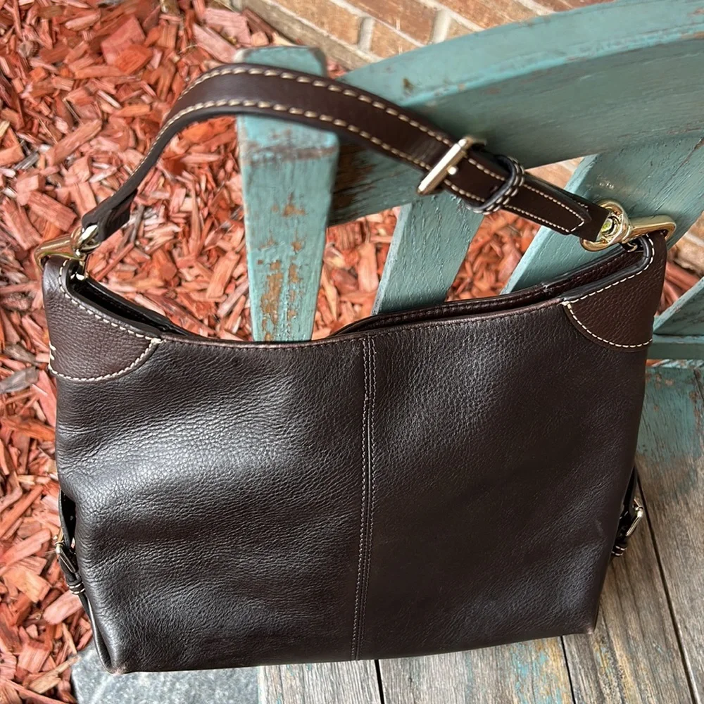 Dooney & Bourke Brown Leather Small Hobo/Shoulder Bag